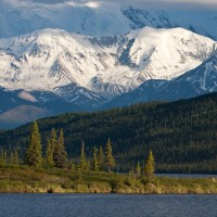 Alaska Range over Wonder Lake, Denali National Park, AK