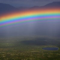Rainbow over Denali National Park, AK