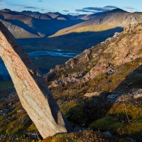 Rock monolith, Noatak River, Gates of the Arctic National Park, AK