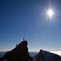 Climbers atop Devil's Island, Antarctica
