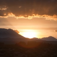 Ruins at sunset, Altiplano, Bolivia